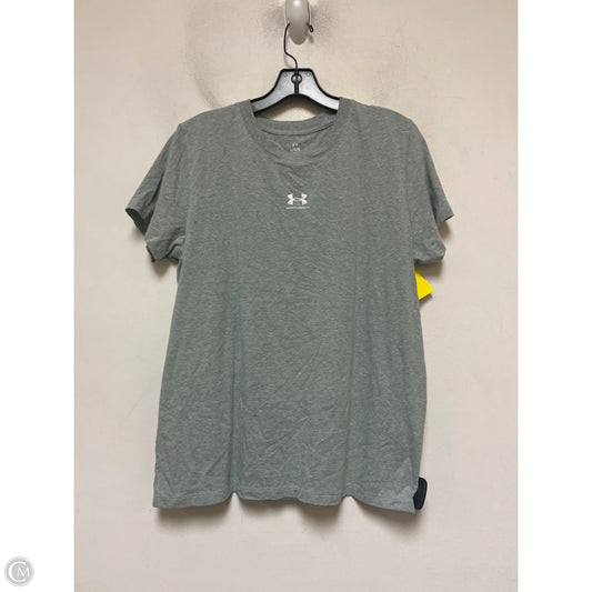 Athletic Top Short Sleeve By Under Armour In Green, Size: L