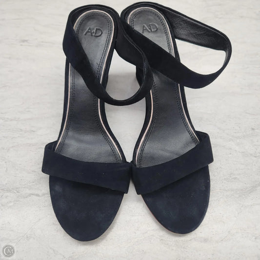 Sandals Heels Wedge By Clothes Mentor In Black, Size: 11