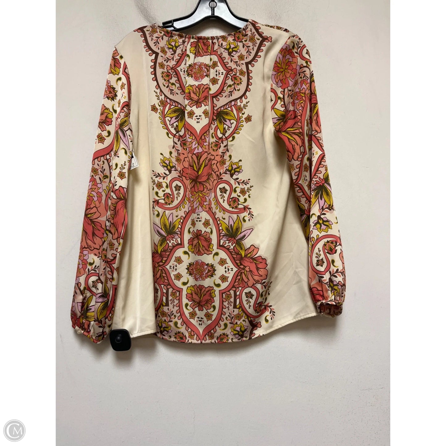 Top Long Sleeve By Jm Collections In Paisley Print, Size: S