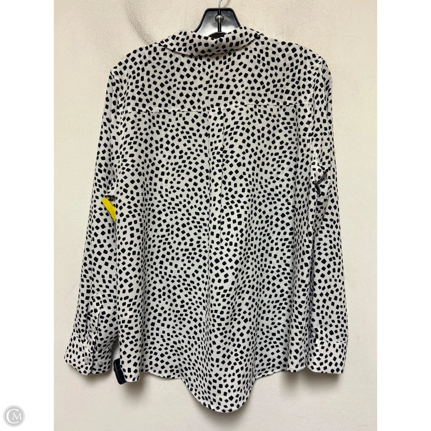 Top Long Sleeve By Alfani In Black & White, Size: L