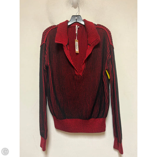 Sweater By Clothes Mentor In Black & Red, Size: S