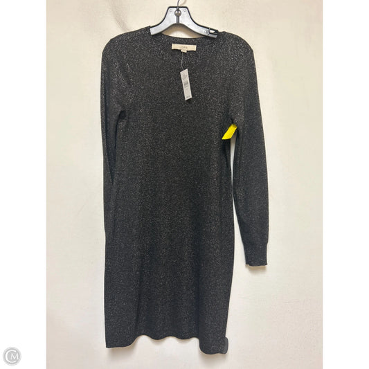 Dress Sweater By Loft In Black & Gold, Size: S