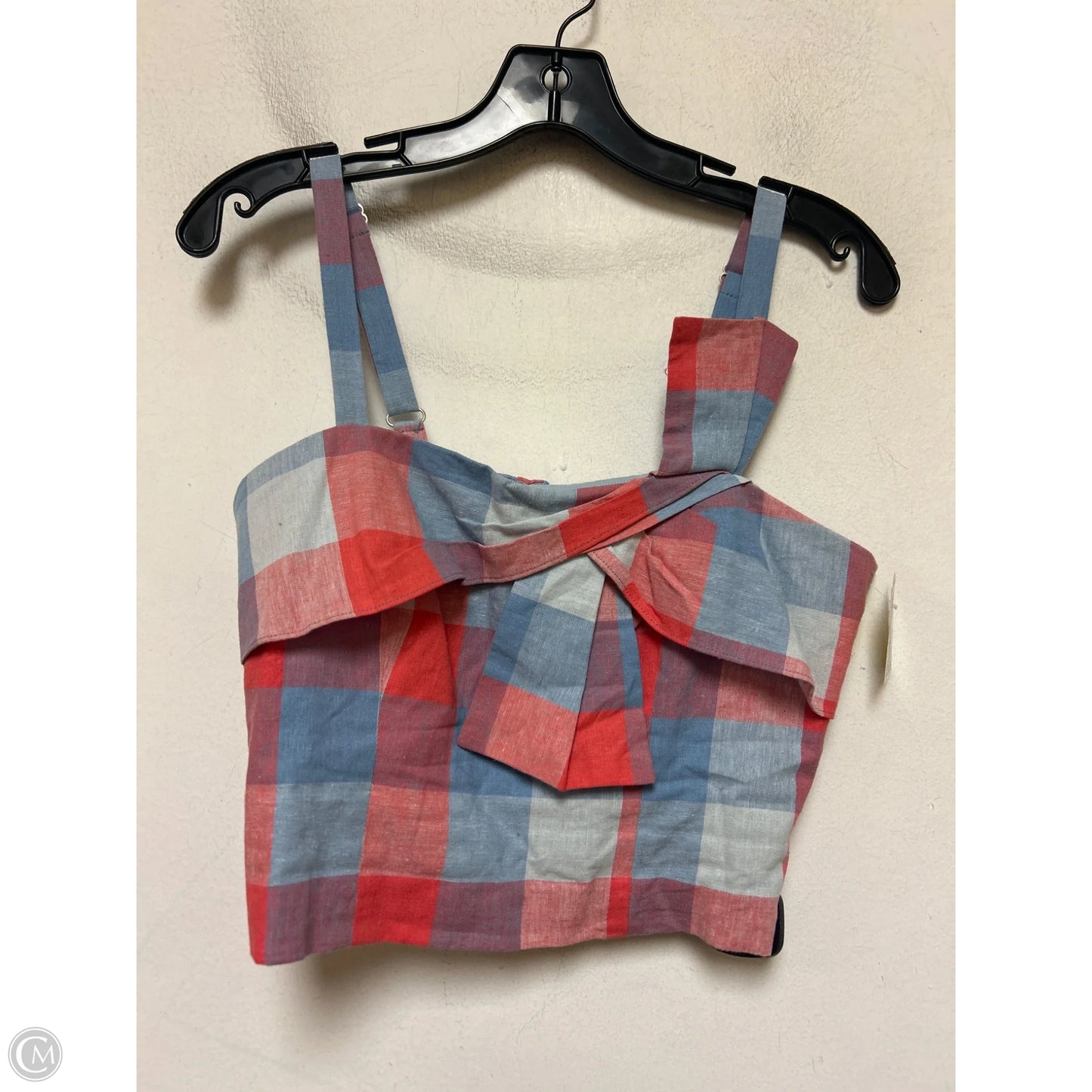 Top Sleeveless By Parker In Checkered Pattern, Size: S