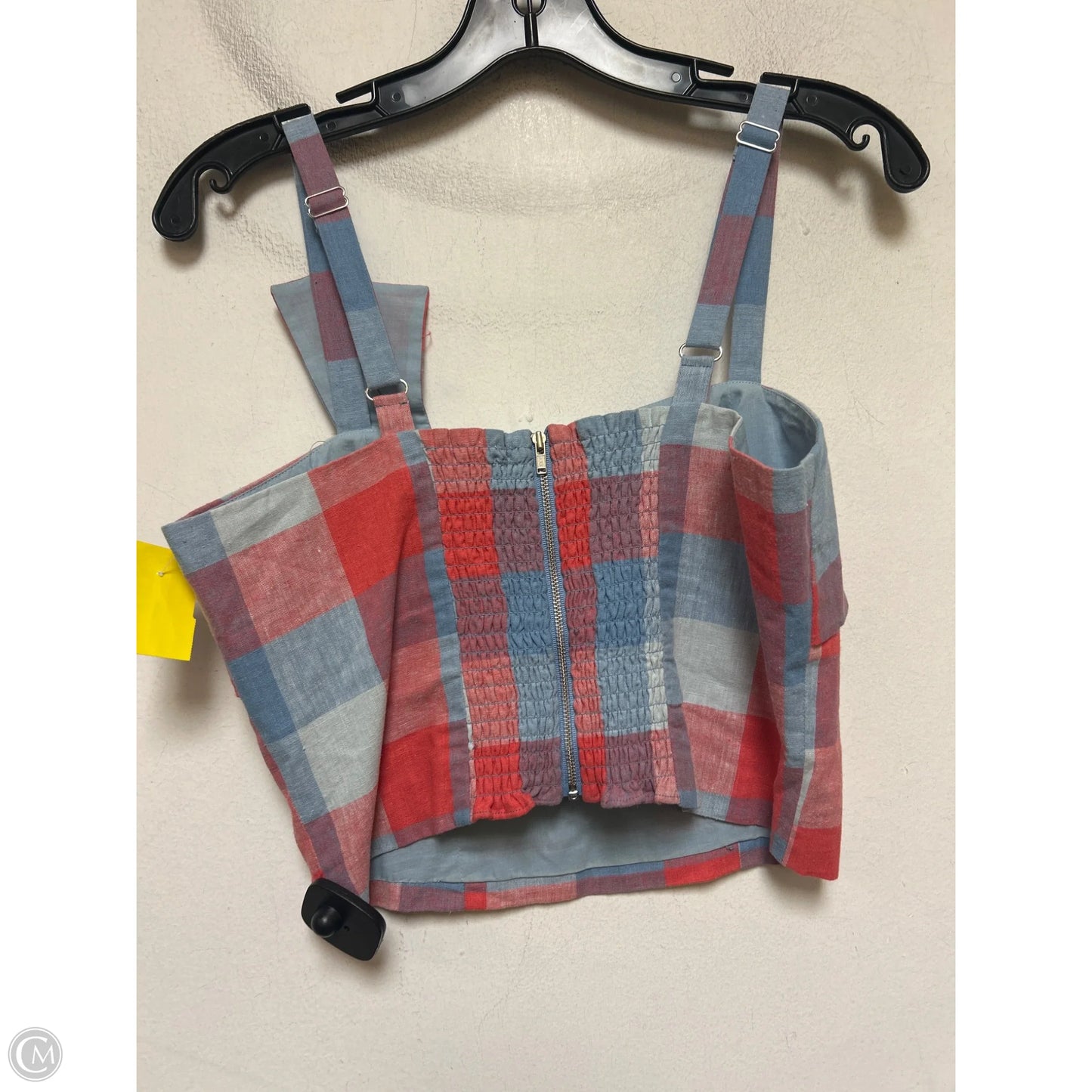 Top Sleeveless By Parker In Checkered Pattern, Size: S