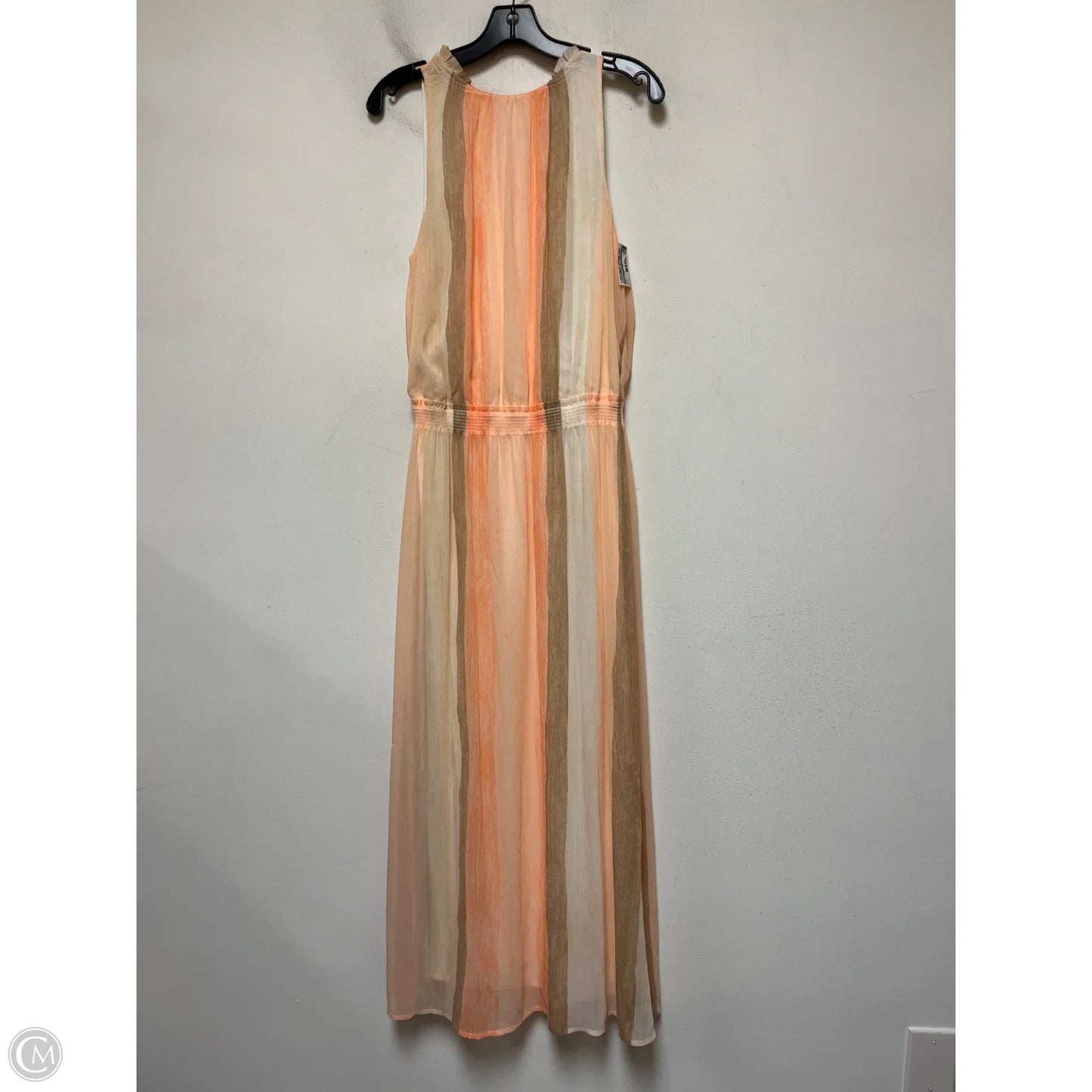 Dress Casual Maxi By Chicos In Orange & Tan, Size: S