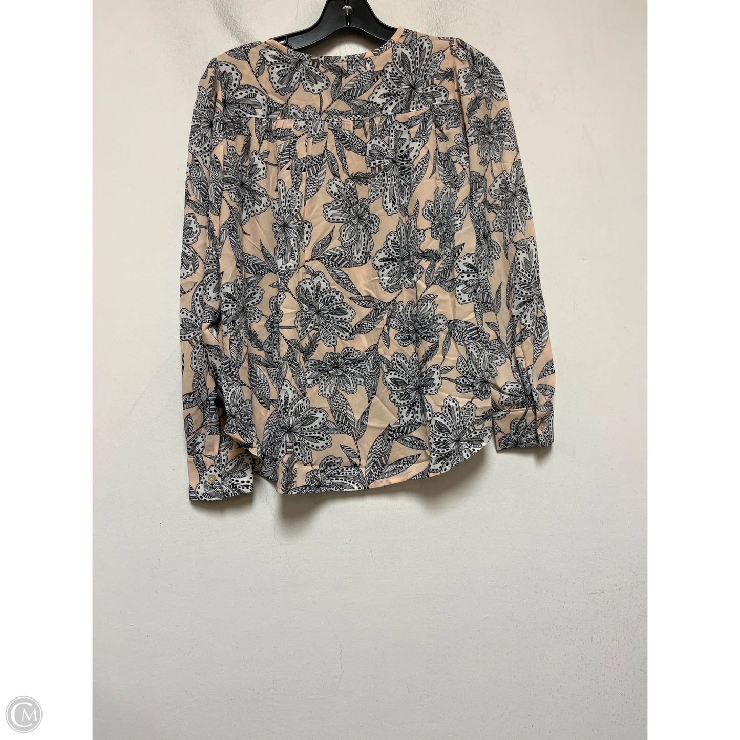 Top Long Sleeve By Loft In Black & Pink, Size: Xs