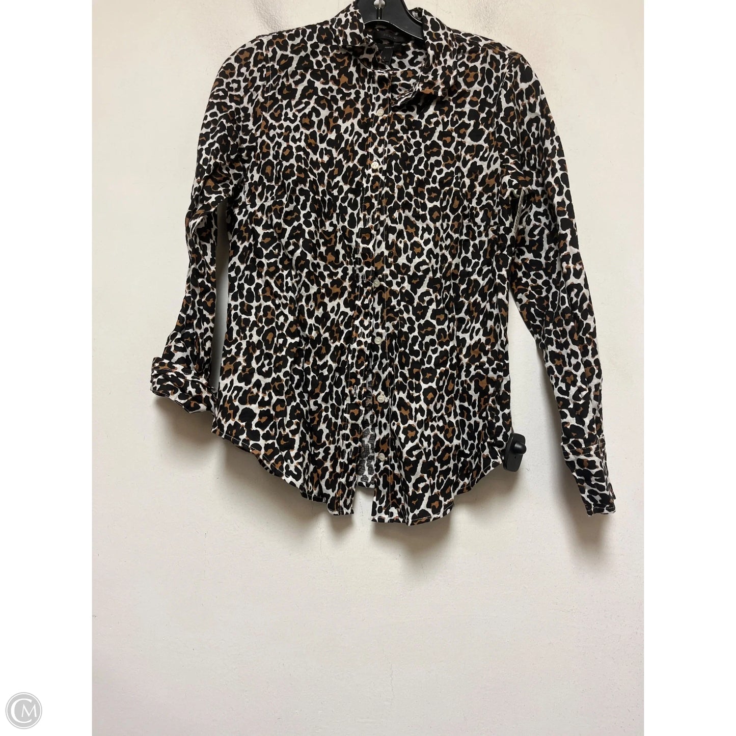 Top Long Sleeve By J. Crew In Leopard Print, Size: Xs