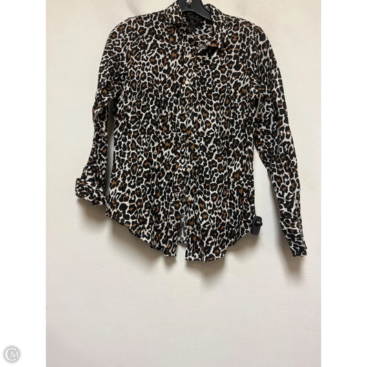Top Long Sleeve By J. Crew In Leopard Print, Size: Xs