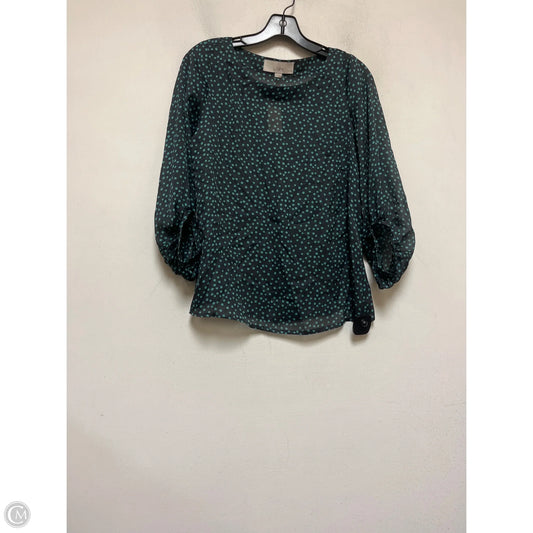 Top Long Sleeve By Loft In Polkadot Pattern, Size: S