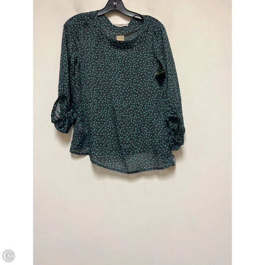 Top Long Sleeve By Loft In Polkadot Pattern, Size: S