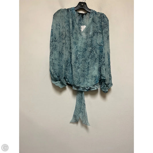 Top Long Sleeve By White House Black Market In Snakeskin Print, Size: Xs