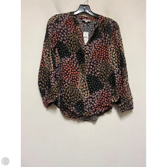 Top Long Sleeve By Loft In Floral Print, Size: Xs