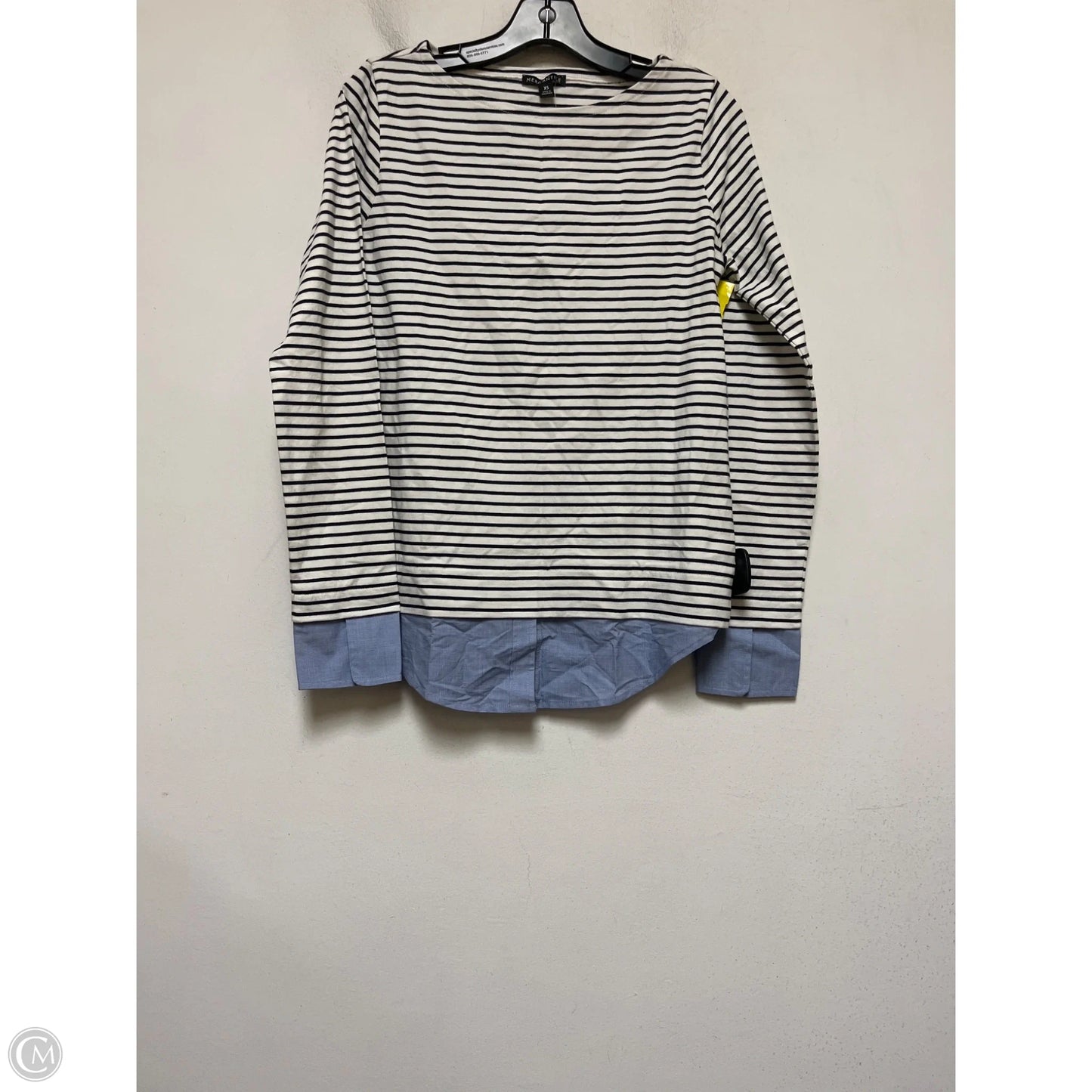 Top Long Sleeve By J. Crew In Striped Pattern, Size: Xs
