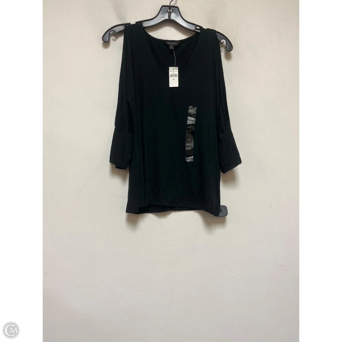 Top Long Sleeve By Banana Republic In Black, Size: Xs