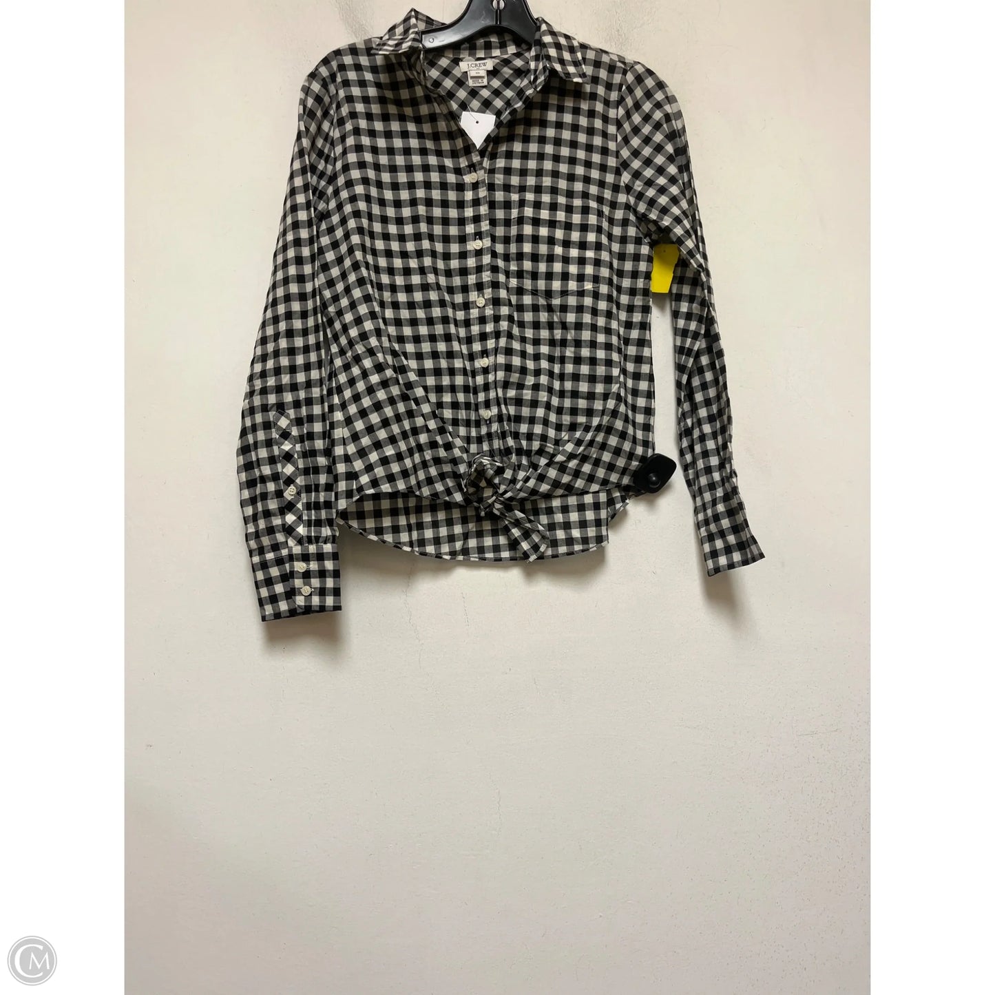 Top Long Sleeve By J. Crew In Checkered Pattern, Size: Xs