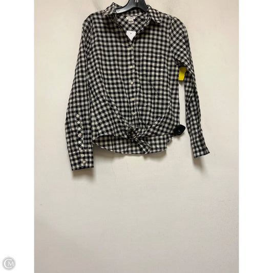 Top Long Sleeve By J. Crew In Checkered Pattern, Size: Xs