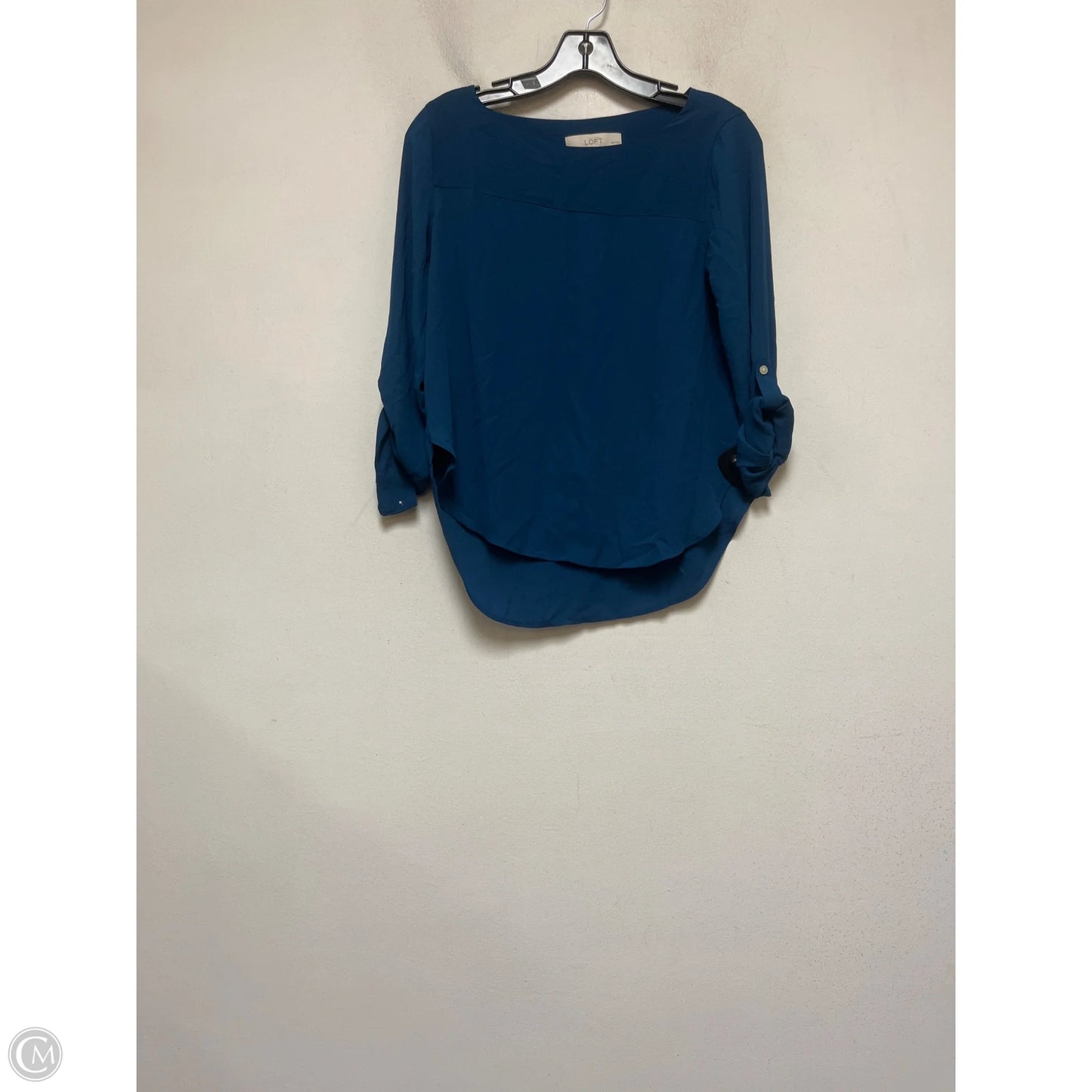 Top Long Sleeve By Loft In Teal, Size: Xs