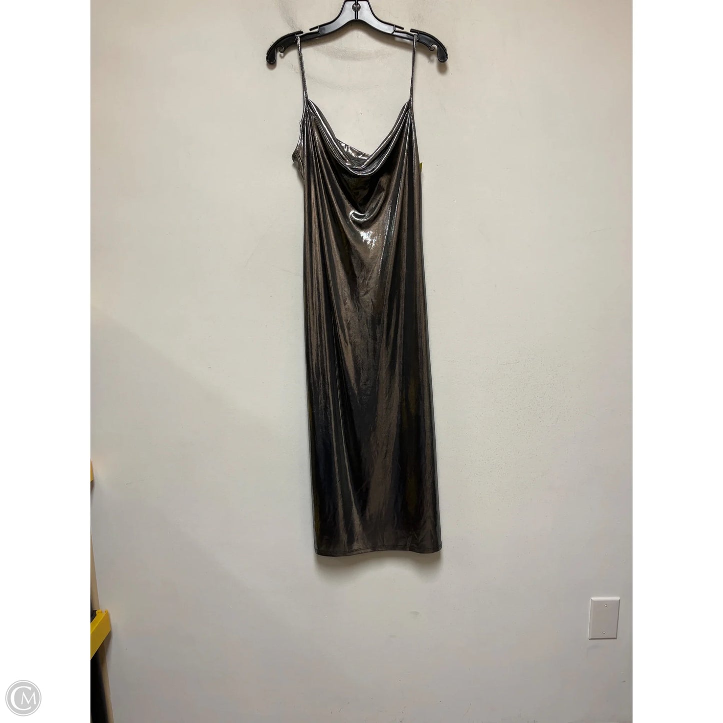 Dress Casual Midi By Bebe In Silver, Size: Xl