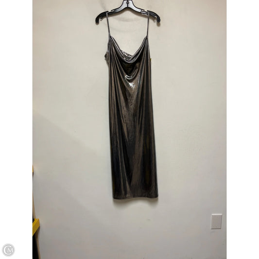 Dress Casual Midi By Bebe In Silver, Size: Xl