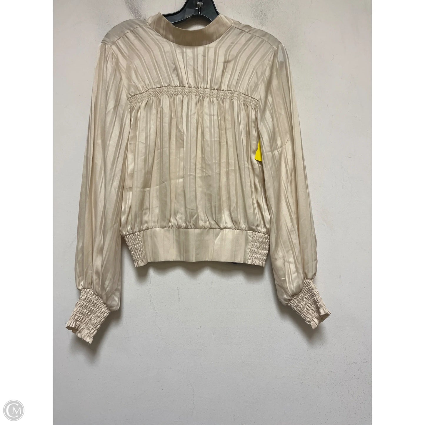 Top Long Sleeve By Frame In Cream, Size: Xs