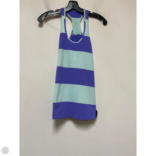 Athletic Tank Top By Lululemon In Green & Purple, Size: Xs