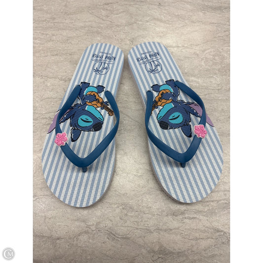 Sandals Flip Flops By Disney In Blue, Size: 9