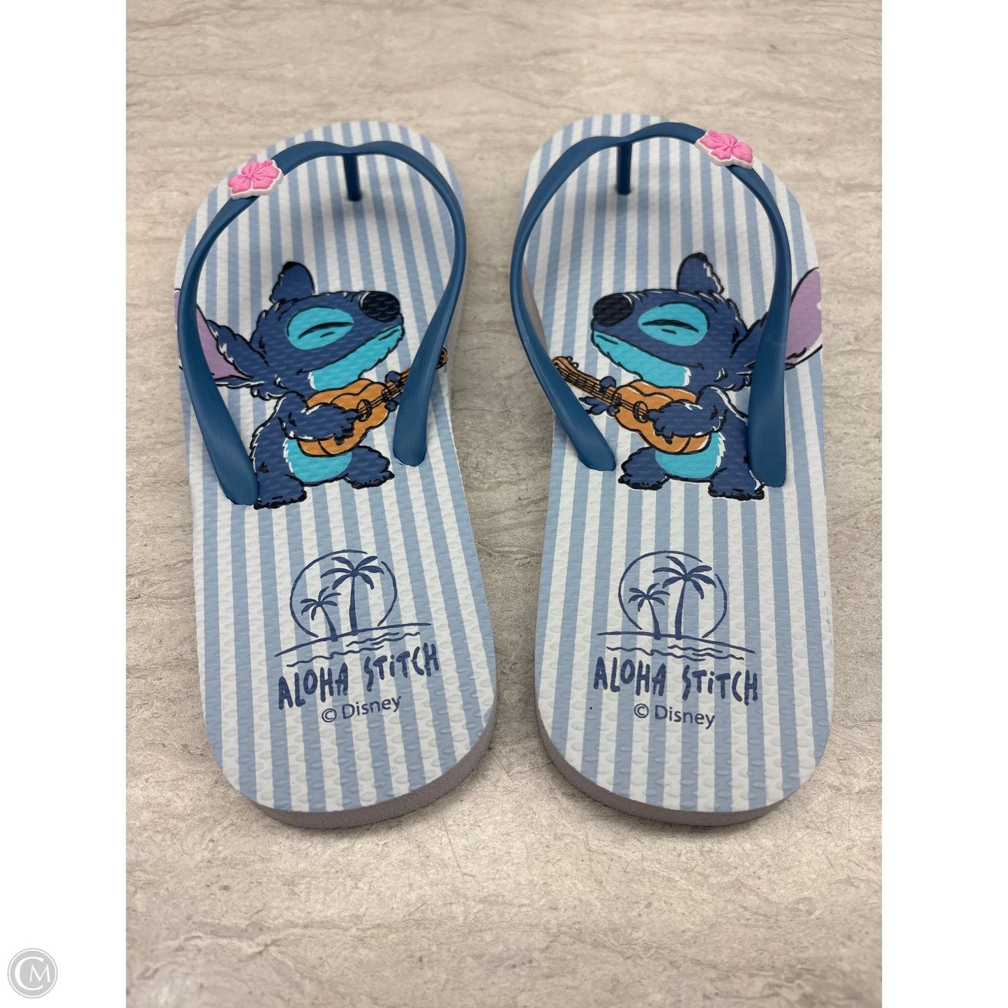 Sandals Flip Flops By Disney In Blue, Size: 9