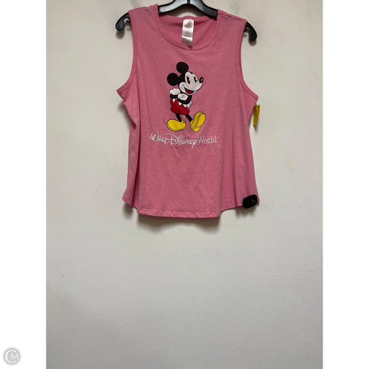 Top Sleeveless Basic By Disney In Pink, Size: L