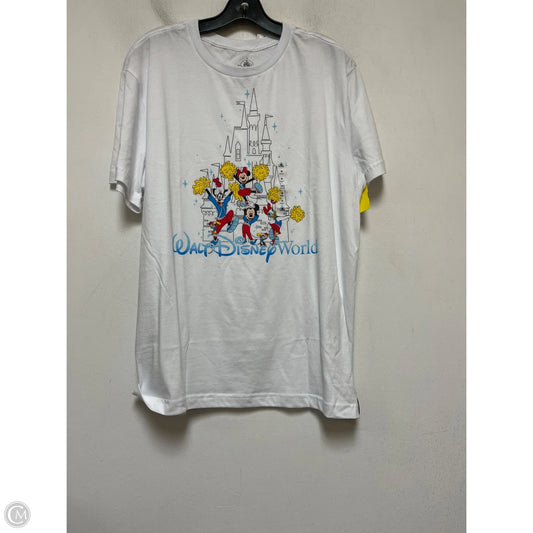 Top Short Sleeve Basic By Disney In White, Size: M