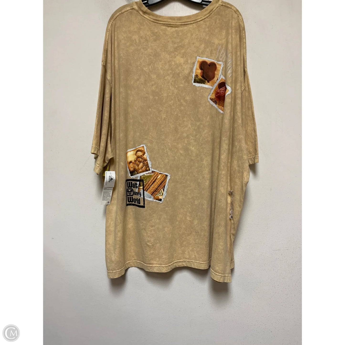 Top Short Sleeve By Disney In Brown & Yellow, Size: 3x