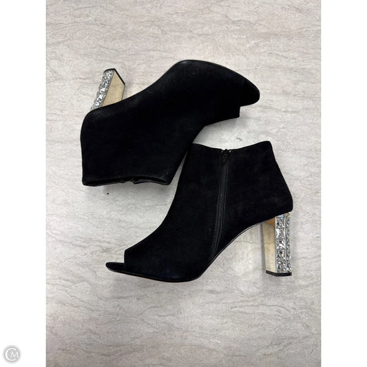 Boots Ankle Heels By Clothes Mentor In Black, Size: 10