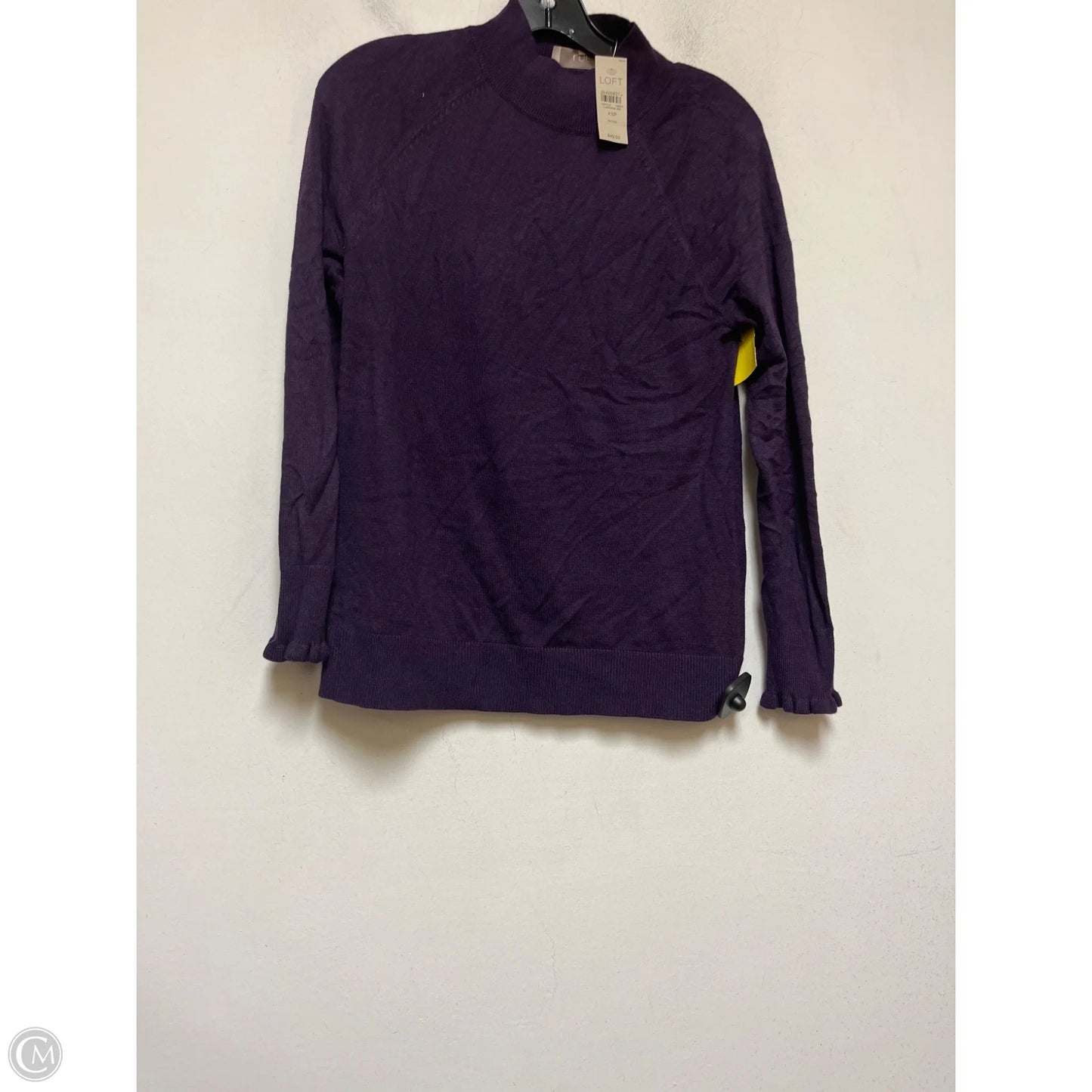 Top Long Sleeve By Loft In Purple, Size: Xs