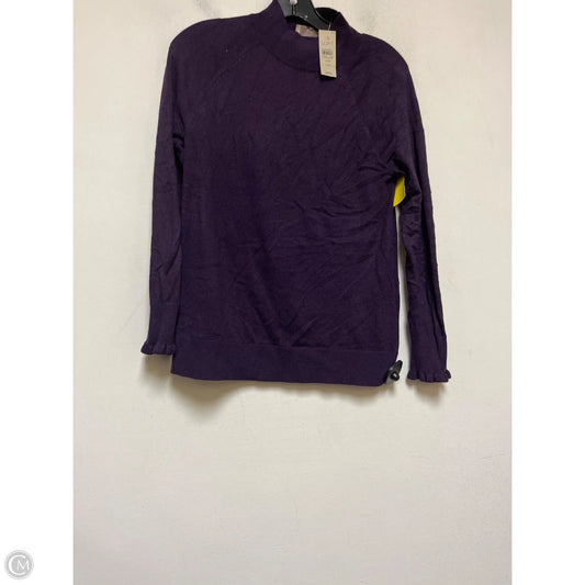 Top Long Sleeve By Loft In Purple, Size: Xs