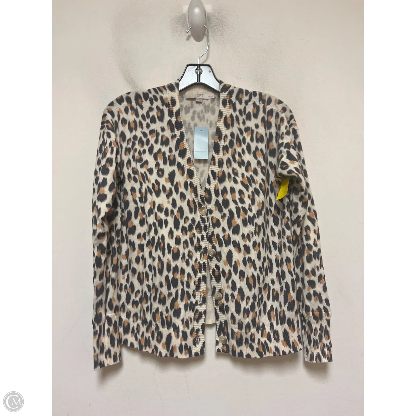 Cardigan By Loft In Animal Print, Size: Xs