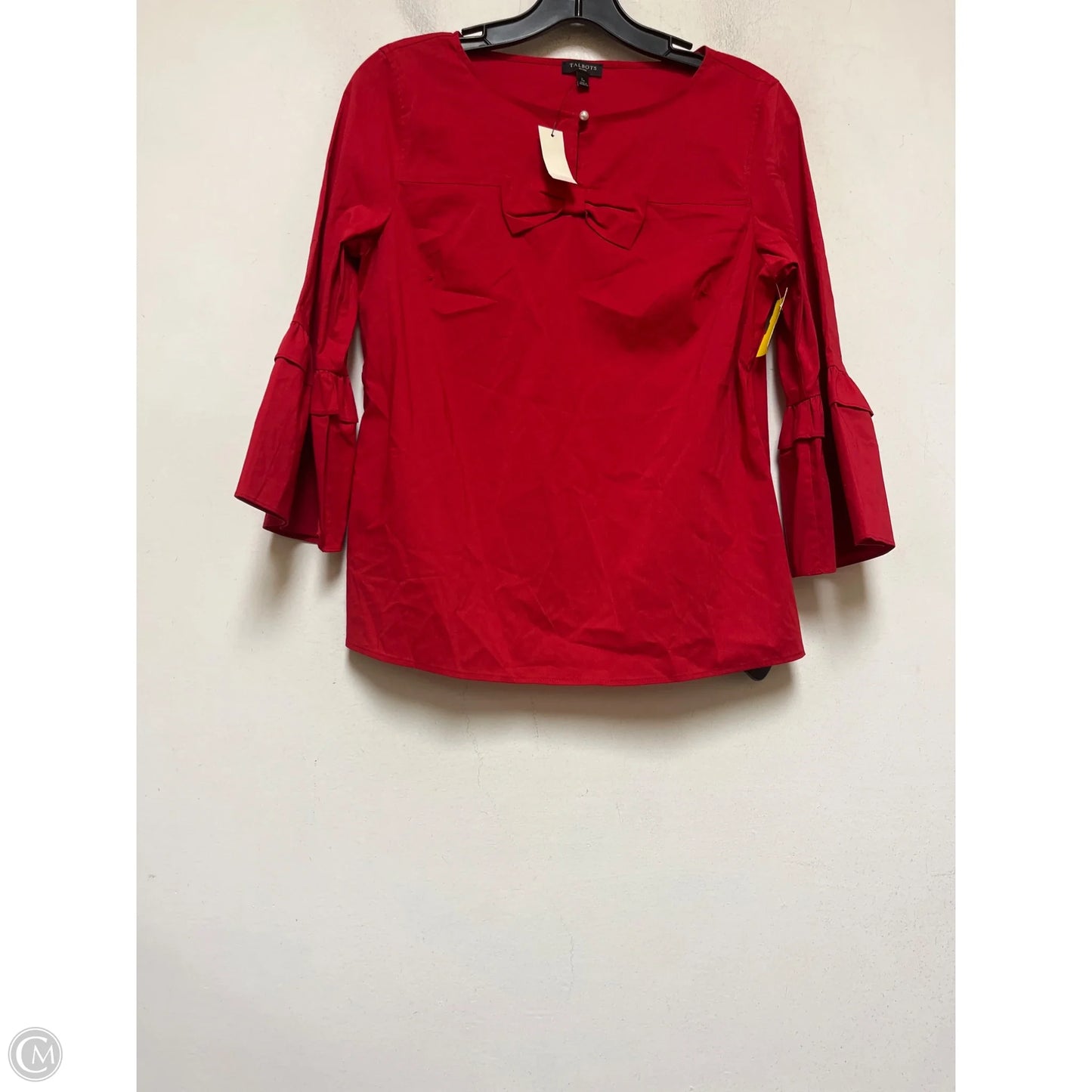 Top Long Sleeve By Talbots In Red, Size: S