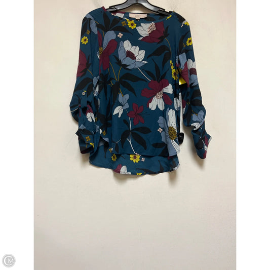 Top Long Sleeve By Loft In Floral Print, Size: Xs