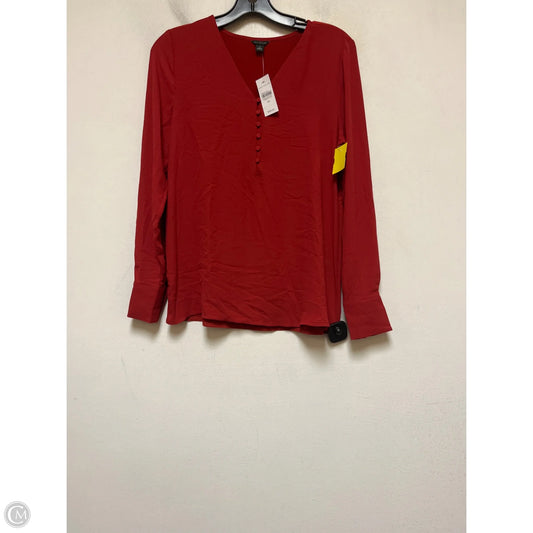 Top Long Sleeve By Ann Taylor In Red, Size: Xs