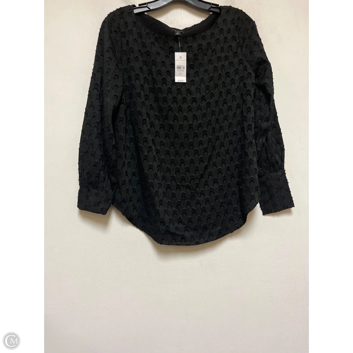 Top Long Sleeve By Ann Taylor In Black, Size: Xs