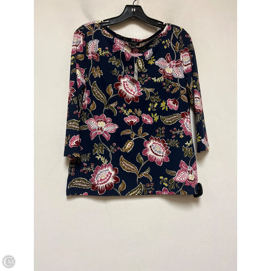 Top Long Sleeve By Ann Taylor In Floral Print, Size: S
