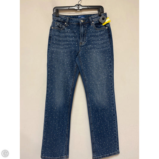Jeans Straight By Clothes Mentor In Blue & Silver, Size: 6