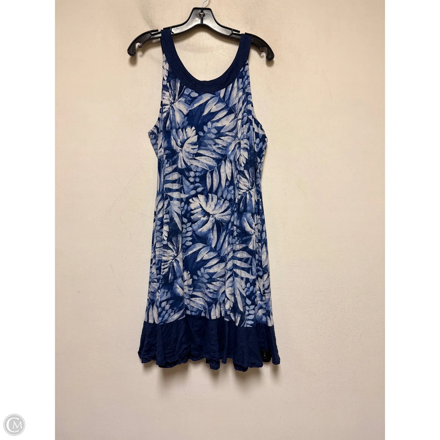 Dress Casual Midi By Tommy Bahama In Blue & White, Size: L