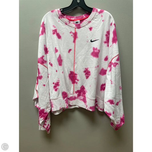 Sweatshirt Crewneck By Nike Apparel In Tie Dye Print, Size: 2x
