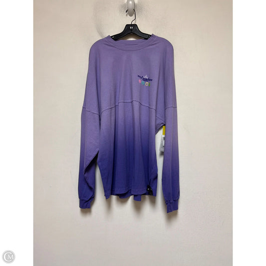 Top Long Sleeve By Disney In Purple, Size: 2x