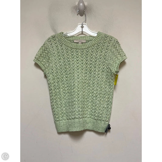 Sweater Short Sleeve By Loft In Green, Size: S