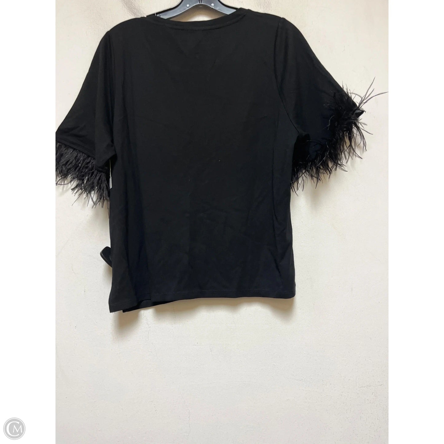 Top Short Sleeve By For Cynthia In Black, Size: L