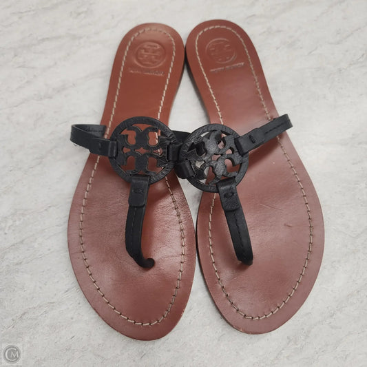 Sandals Designer By Tory Burch In Black & Brown, Size: 6.5