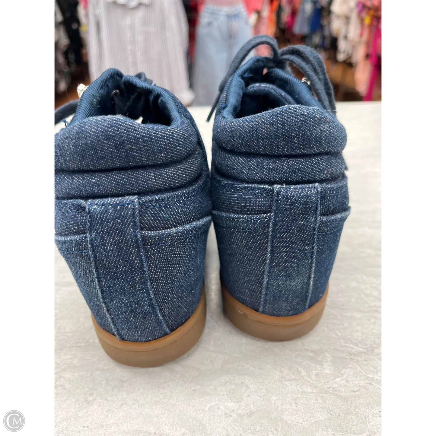 Shoes Sneakers By Guess In Blue Denim, Size: 8.5