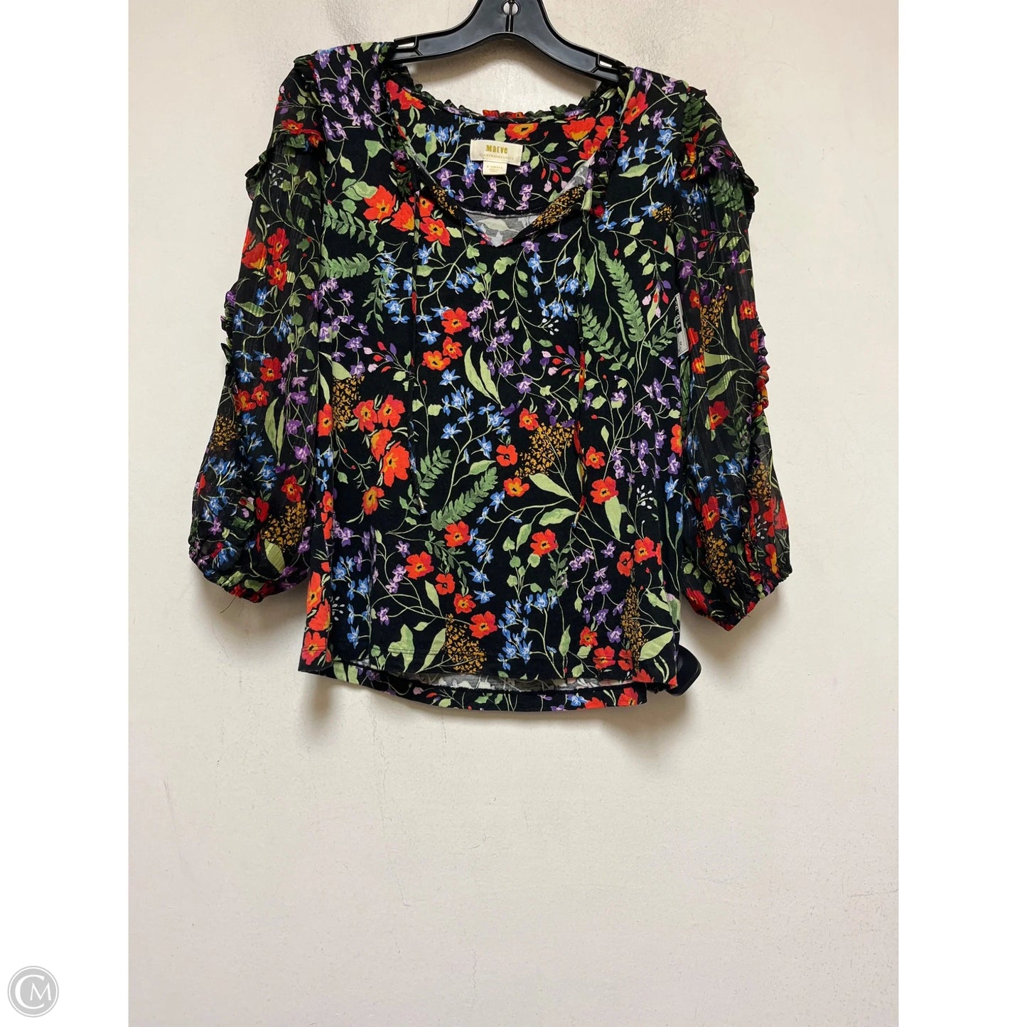Top Long Sleeve By Maeve In Floral Print, Size: Xs