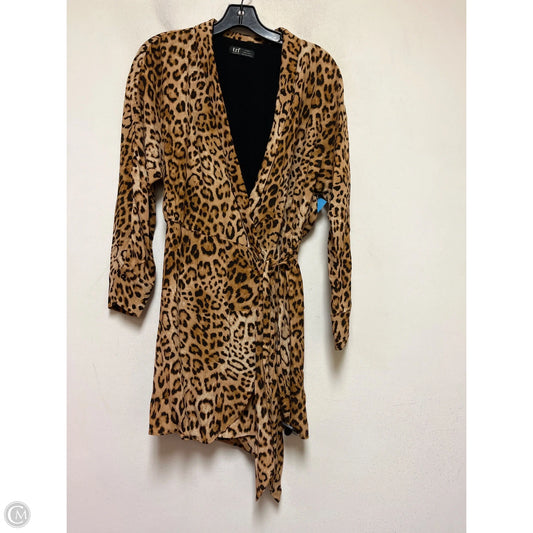 Dress Casual Short By Zara In Leopard Print, Size: S