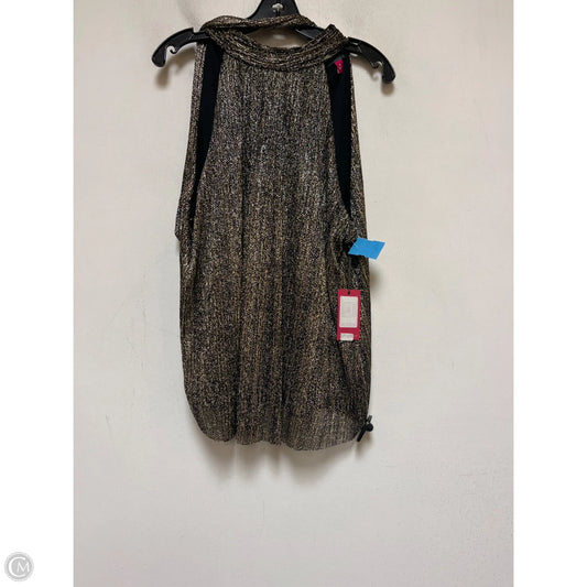 Top Sleeveless By Vince Camuto In Black & Gold, Size: Xl